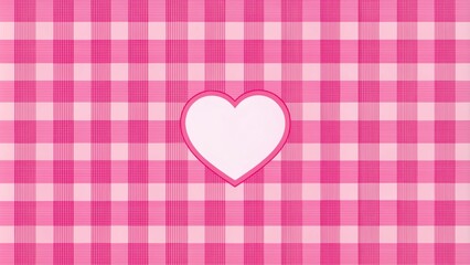 Pink checkered pattern background with large squares and a heart , pink, checkered, pattern, background, squares, heart