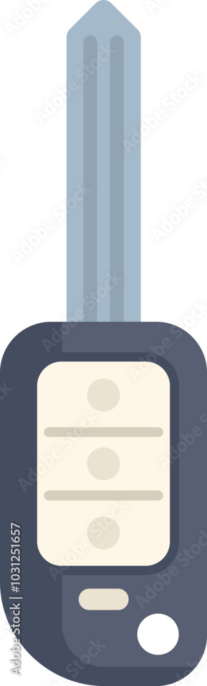 Aufkleber modern car key with buttons is hanging vertically, symbolizing car access and security