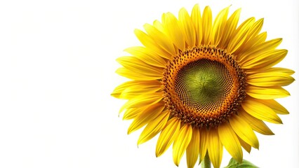 Fototapeta premium Long shot of sunflower flower isolated on white background