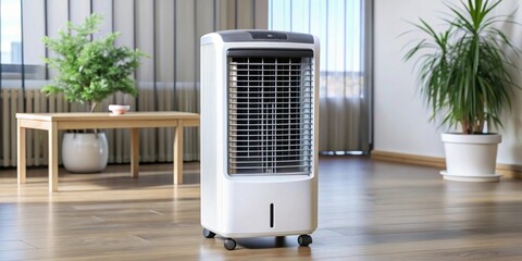 Evaporative air cooler fan with ionizer, perfect for cooling and purifying the air in any room, evaporative, air cooler