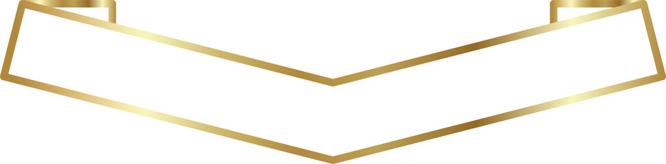 Golden tag label and banner