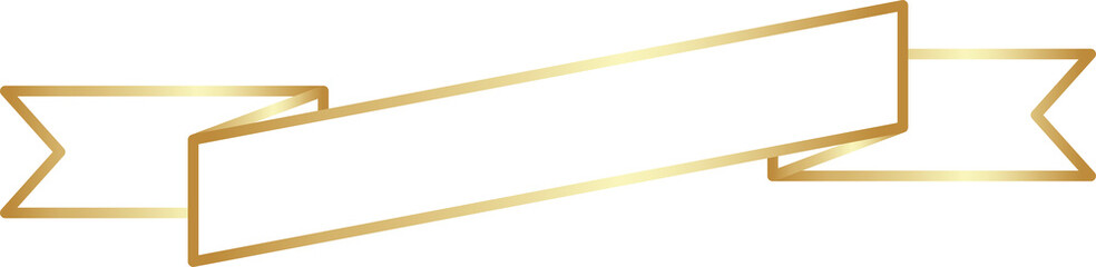 Golden tag label and banner