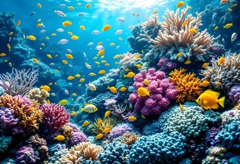 Stunning Underwater Scene with Coral Reef and Fish