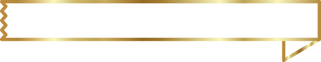 Golden tag label and banner