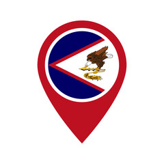 American Samoa flag location icon