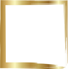 Grunge square golden frame. Luxury element