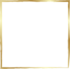 Grunge square golden frame. Luxury element