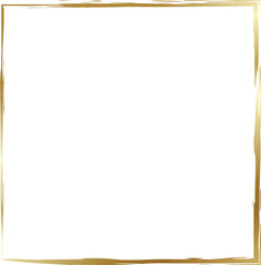 Grunge square golden frame. Luxury element