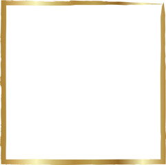 Grunge square golden frame. Luxury element