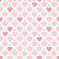 다양한 하트 패턴 이미지 일러스트 (Various heart pattern image illustration)