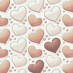 다양한 하트 패턴 이미지 일러스트 (Various heart pattern image illustration)