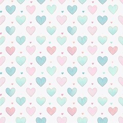 다양한 하트 패턴 이미지 일러스트 (Various heart pattern image illustration)