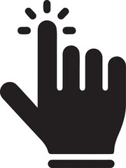 Obraz premium hand print icon on white