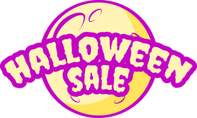 Halloween Sale Discount Tag Vector