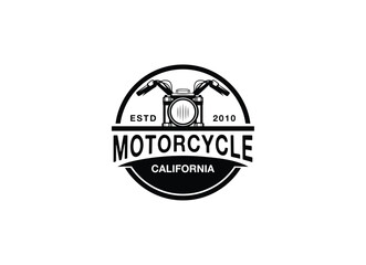 Motorcycle vintage logo design, California bikers logo design