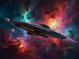 Obraz premium Standing on a mountain, a futuristic man overlooks a modern city, symbolizing ambition and the pursuit of progress.