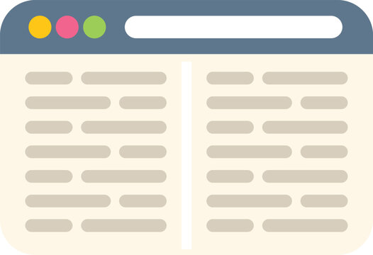 Minimalist depiction of a browser window, showcasing lines of website code against a neutral background