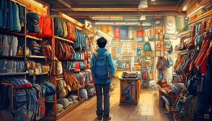 登山用品を売るアウトドアショップ
