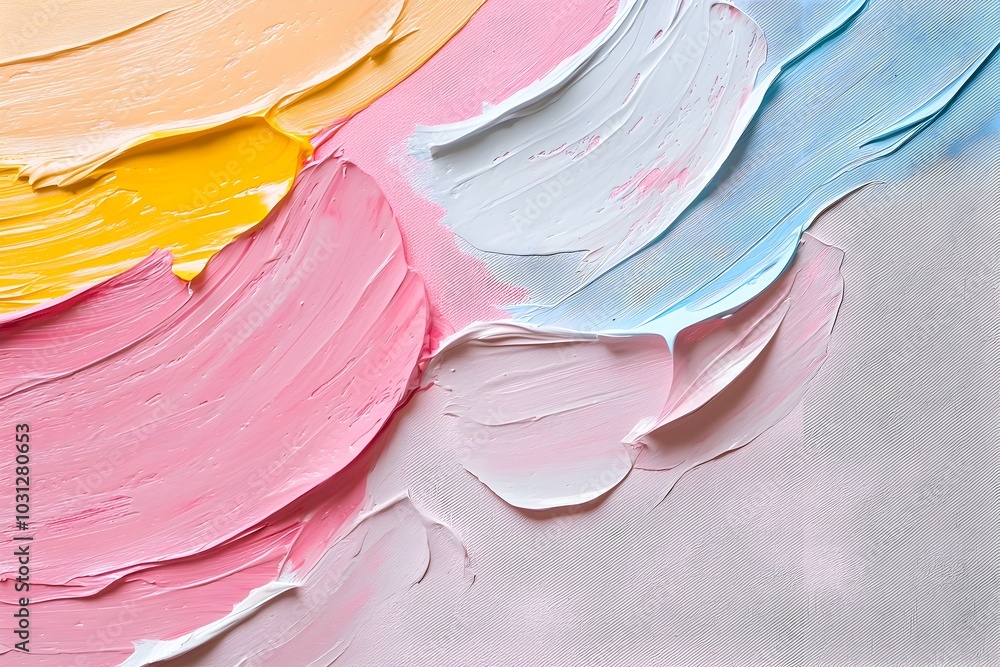 Poster vibrant and expressive acrylic paint strokes in an impasto style on a canvas surface showcasing shar