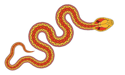 A simple cartoon snake pattern