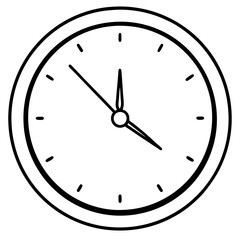 wall clock line art
 vector