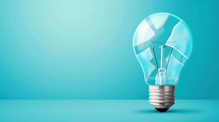 A broken lightbulb symbolizes failed ideas, showcasing how things can go wrong when we least expect them.