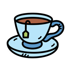 Cup Of Tea Doodle Illustration