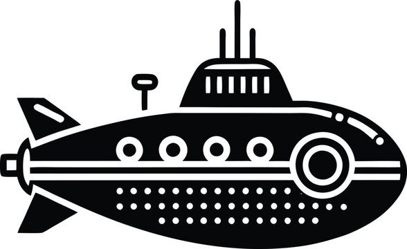 recommend clip art: submarine illustration silhouette logo design concept 