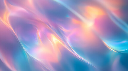 Abstract pastel waves with iridescent colors and soft gradients.