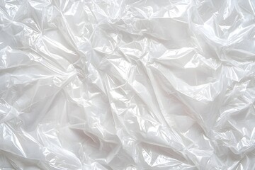 Obraz premium Crumpled Transparent Plastic Wrinkled Texture Abstract Background