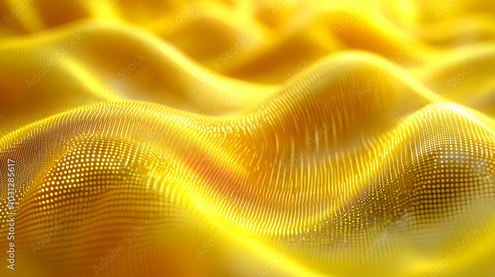 Poster abstract golden waves creating a smooth, flowing texture.