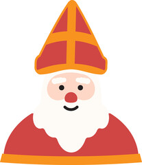 Smiling Sinterklaas Character Illustration