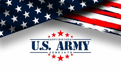 U.S. Army Birthday June 14 Background Vector banner .