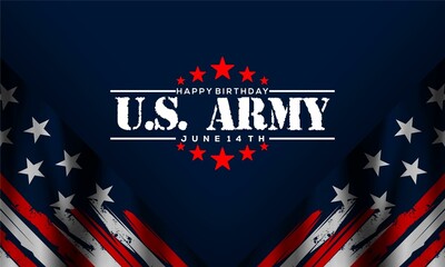 U.S. Army Birthday June 14 Background Vector banner .