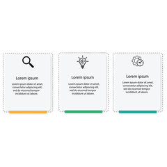 Business infographic template. 3 Step timeline journey. Process diagram, 3 options on white background, Infograph elements vector illustration.
