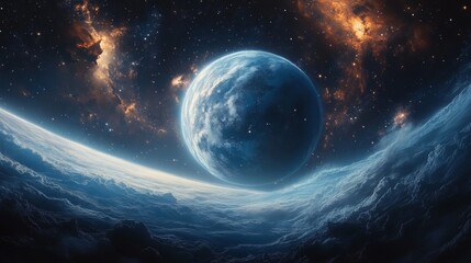 Obraz premium space with planets