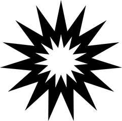 Star shape bold line. Geometric element