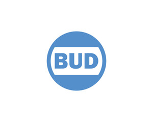 BUD logo design vector template. BUD