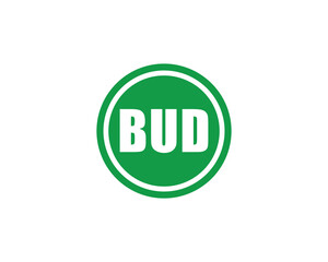 BUD logo design vector template. BUD