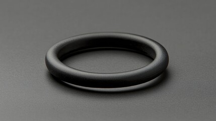 Elegant Black Ring on Sleek Surface