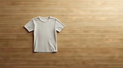 Plain T-Shirt on Wooden Background
