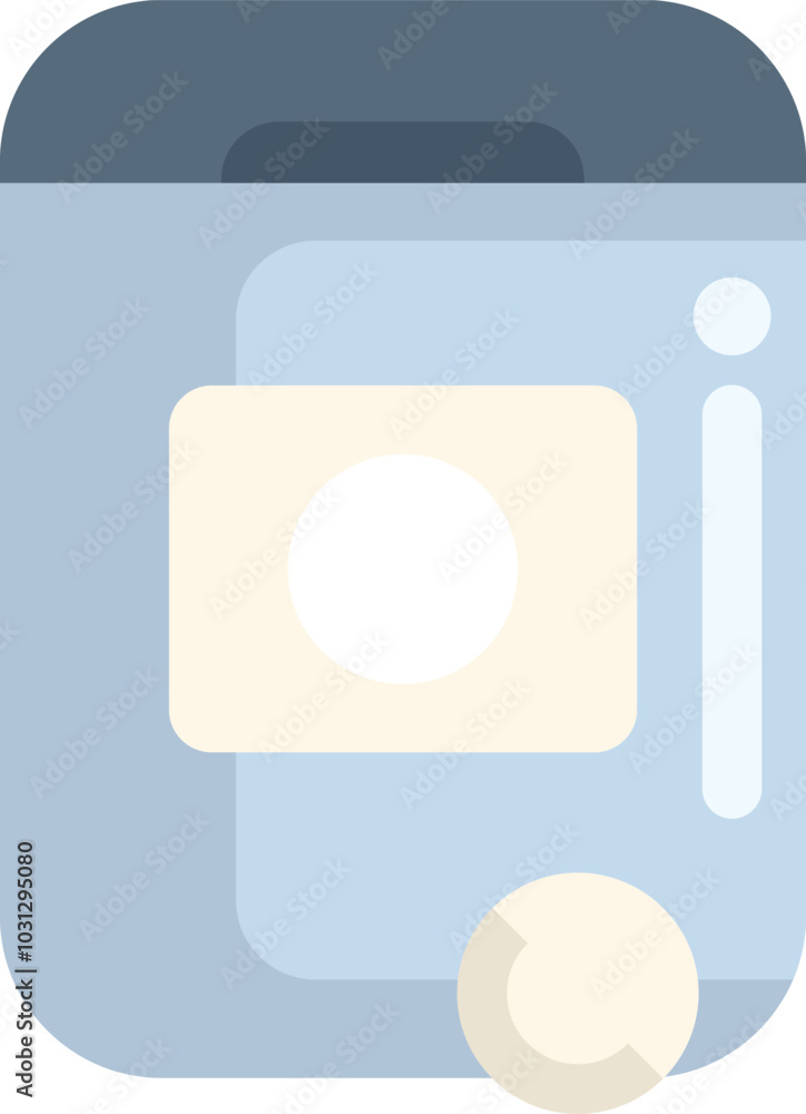 Aufkleber laundry wash cycle program icon showing the settings of a front load washing machine