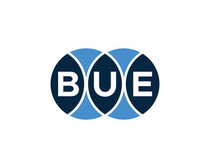 BUE logo design vector template. BUE