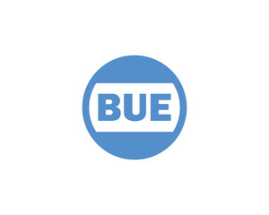 BUE logo design vector template. BUE