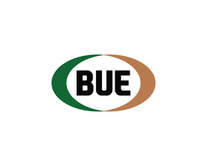 BUE logo design vector template. BUE