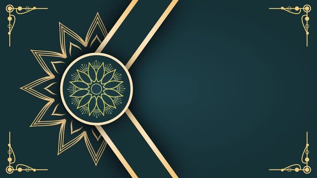 Luxury Mandala Background with Golden Arabesque