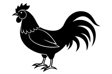 Rooster Silhouette, chicken silhouette vector
 



