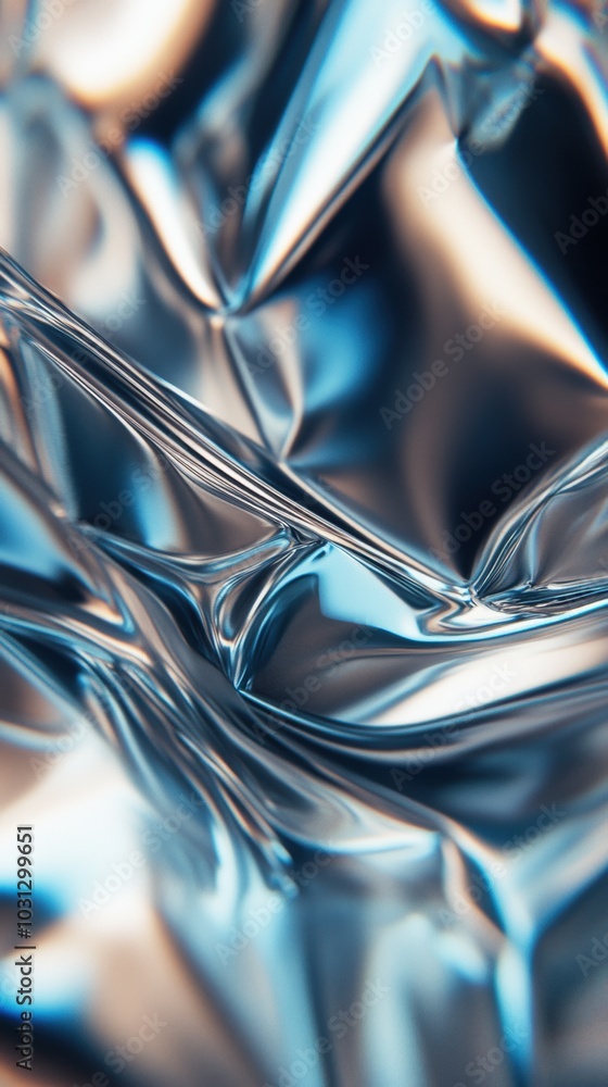 Aufkleber intricate metallic surface, showcasing smooth textures and sharp light reflections on a polished met