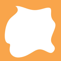 Orange Frame Hollow Background