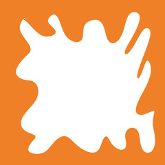 Orange Frame Hollow Background